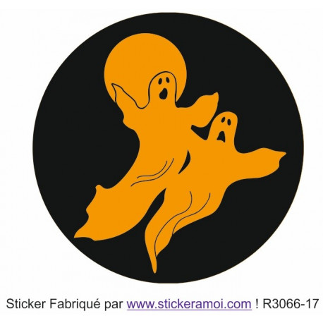 Sticker - Halloween Fantôme Lune (R3066-17)