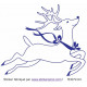 Sticker - Renne du père noël vol (R3072-04)