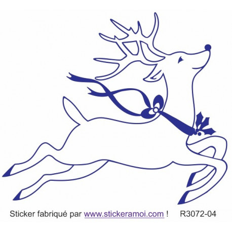 Sticker - Renne du père noël vol (R3072-04)