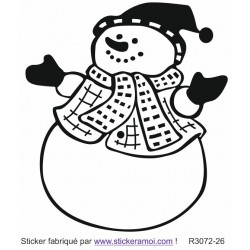 Sticker - Bonhomme de neige Christmas (R3072-26)