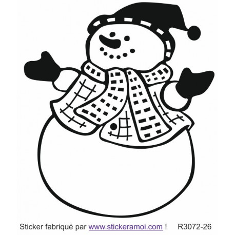 Sticker - Bonhomme de neige Christmas (R3072-26)