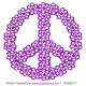 Sticker - Peace and Love logo en fleurs (R3092-21)