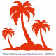 Sticker Palmier triple