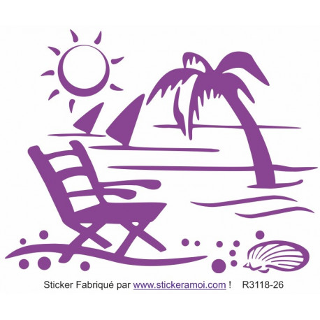 Sticker - Plage paysage déco (R3118-26)