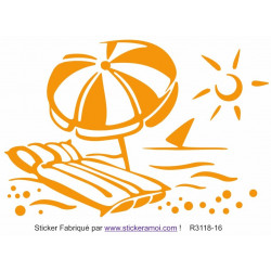 Sticker - Plage transat déco (R3118-16)
