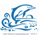 Sticker - Plage dauphin déco (R3118-13)
