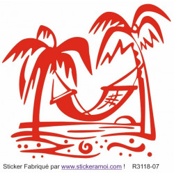 Sticker - Plage hamac déco (R3118-07)