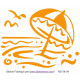 Sticker - Plage parasol déco (R3118-04)