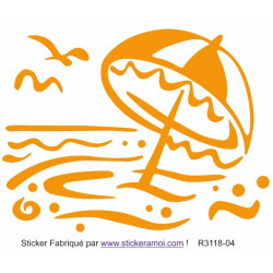 Sticker - Plage parasol déco (R3118-04)