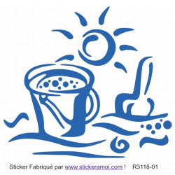 Sticker - Plage sot de sable déco (R3118-01)