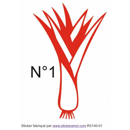 sticker deco Poireau