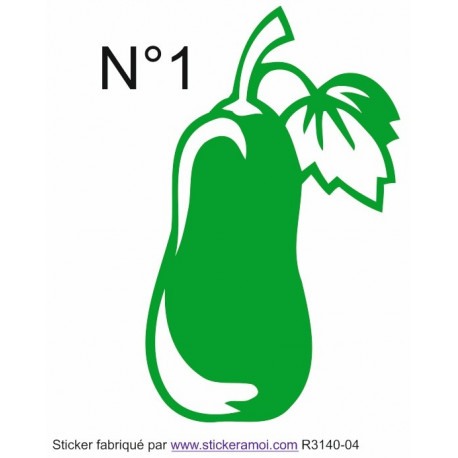 sticker Aubergine decoration