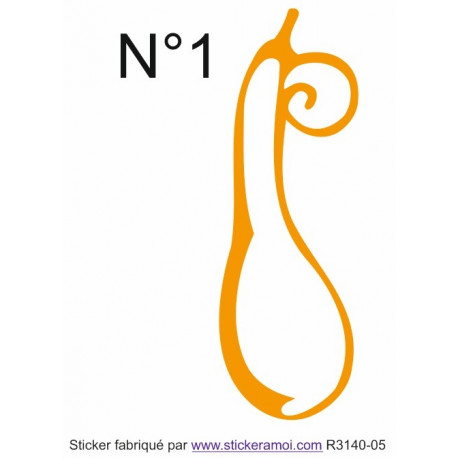 sticker decoration Courgette