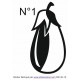Aubergine sticker deco cuisine