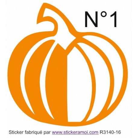 autocollant mural Citrouille