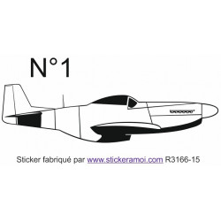 Autocollant Avion de chasse
