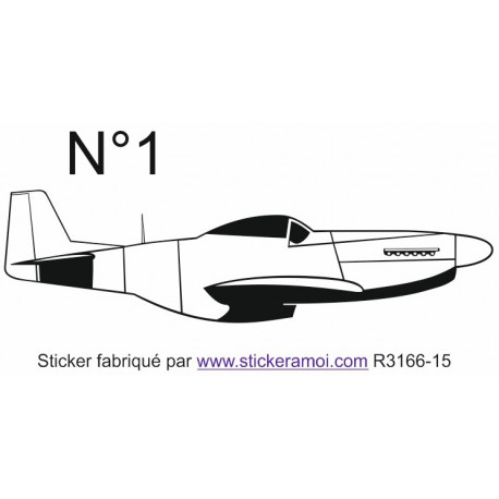 Autocollant Avion de chasse