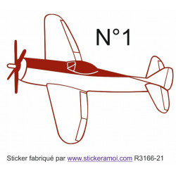 Autocollant Avion de tourisme silhouette