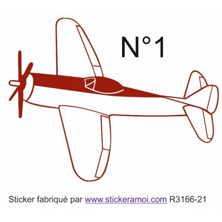 Autocollant Avion de tourisme silhouette