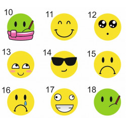 Planche sticker Smileys (REFJ018)
