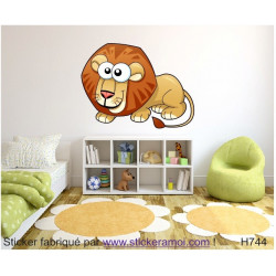 Autocollant Lion mural
