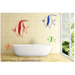 Sticker - 4 Poissons mer (R3209-18)