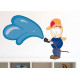 Sticker Tom le pompier en Action