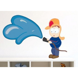 Sticker Tom le pompier en Action