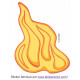 Autocollant Flamme Feu
