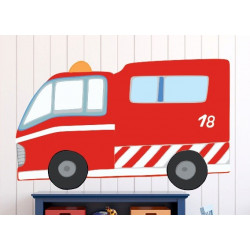 Sticker Camion de Pompier Ambulancier