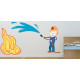 Autocollant Tom le Pompier en Action !