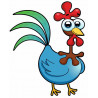 Sticker mural Coq joyeux