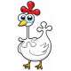 Sticker mural Poule