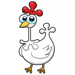 Sticker mural Poule