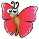 Sticker Papillon rouge