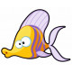 Autocollant Poisson rigolo