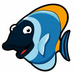 Autocollant deco Poisson rigolo