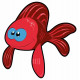 Autocollant Poisson Rouge