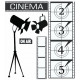 Sticker mural Cinema Lot Planche KIT