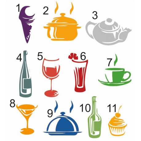 Autocollant Cuisine Lot Planche KIT