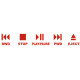 Sticker Bouton Musique