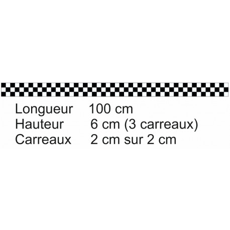 Damier : 6 cm sur 100 cm (REFG755D)