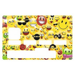 Sticker carte bleu Smiley