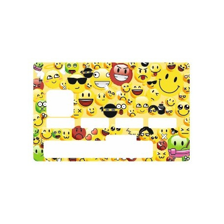 Sticker carte bleu Smiley