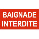 Autocollant Baignade interdite