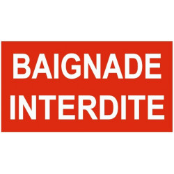 Autocollant Baignade interdite