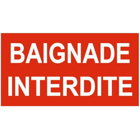Autocollant Baignade interdite