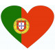 Sticker Drapeau Portugal Coeur