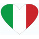 Sticker Drapeau Italie Coeur