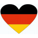 Sticker Drapeau Allemagne Coeur